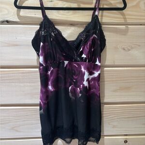 Studio Y Purple and White Tie-Dye Top